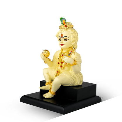 Laddoo Gopal with Flute Idol | Bal Gopal Murti |  Little Kanha Figurine for Home Temple