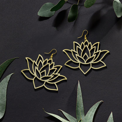 Lotus Cutout Earring Set: Embrace Nature's Beauty in Style