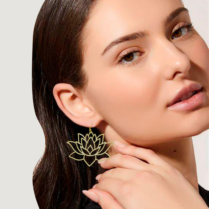 Lotus Cutout Earring Set: Embrace Nature's Beauty in Style