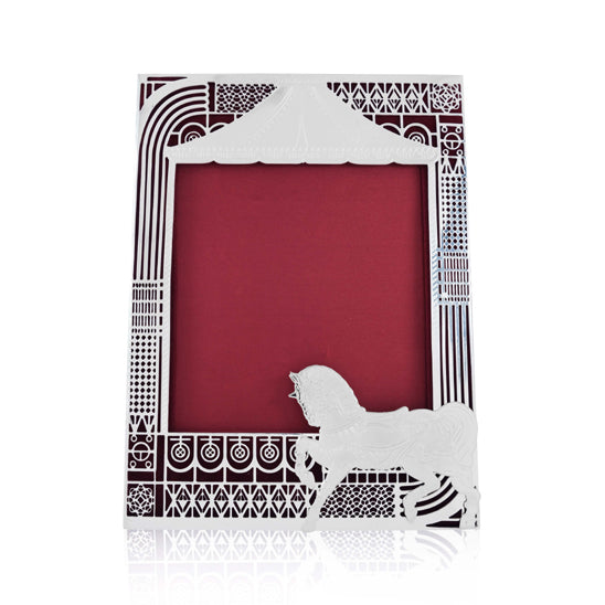 Brass Silver Plated Photo frame (Horse Design)