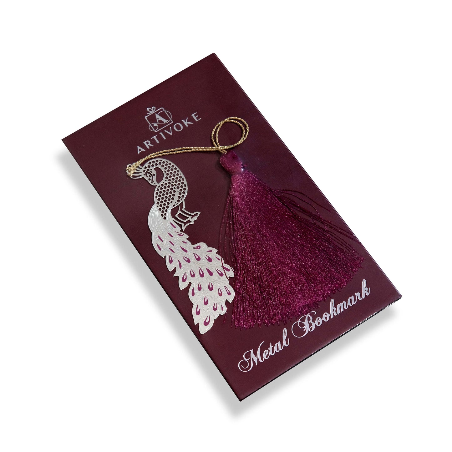 Silver Plated Peacock Bookmark