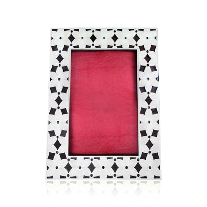 Silver Plated Enamel Photo Frame