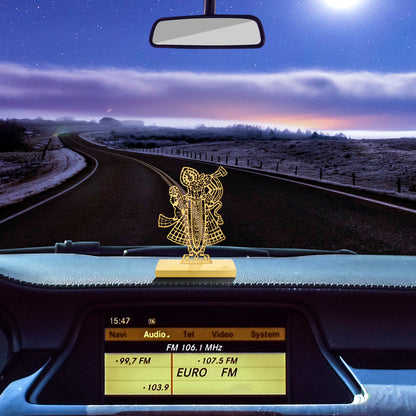 Shri Nath Ji Golden Car Dashboard Accessory
