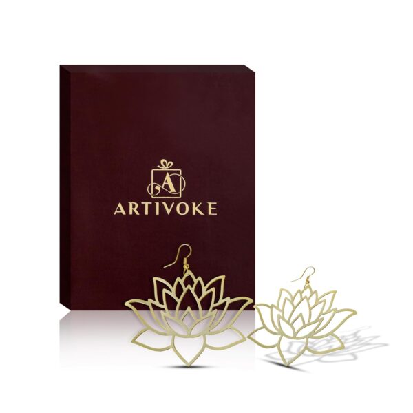 Lotus Cutout Earring Set: Embrace Nature's Beauty in Style - Image 6