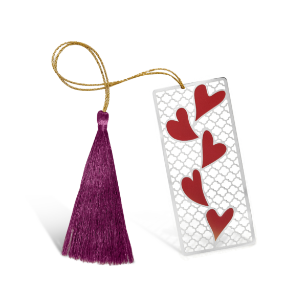 Silver Heart Bookmark