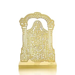 Tirupati Balaji car Dashboard with Beautiful Box Packing, Decoration, Home & Car showpiece Items Gold Plated