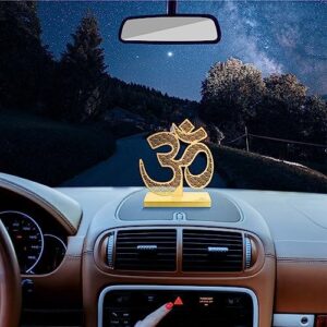 Om car Dash Board with Beautiful Box Packing, Decoration, Home & Car showpiece Items Gold Plated