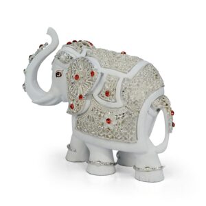 Resin Beautiful Elephant Statue | Elephant Showpiece for Home Decor